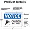 Signmission Caution Wet Paint Sign With Symbol, 14 in W x Rectangle, Vinyl Decal OS-2PACK-NS-D-1014-L-10524 - alternate 6